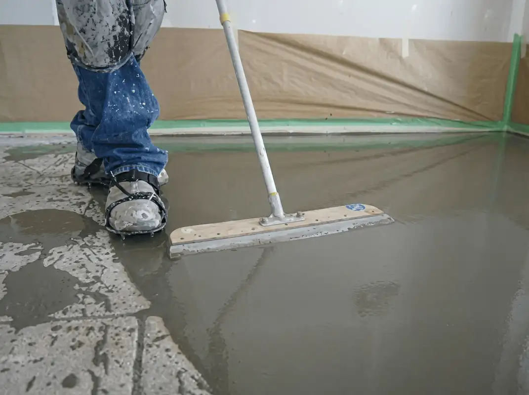 Uneven floor being professionally repaired in Norfolk, VA